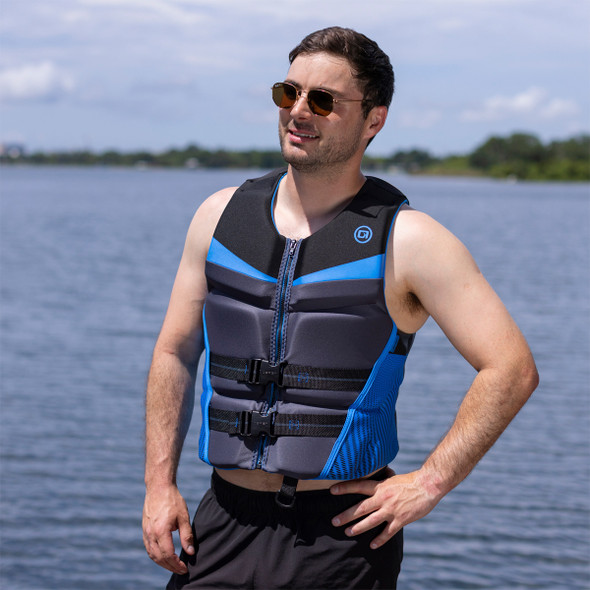 O'Brien Men's Flex V-Back  Neo Vest Blue