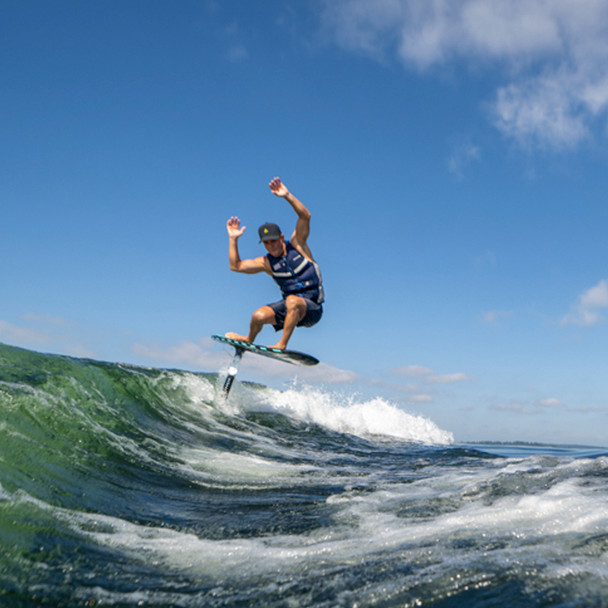 Hyperlite Shuttle 4'5" Wakesurfer with Straps & Falcon 1500 Hydrofoil