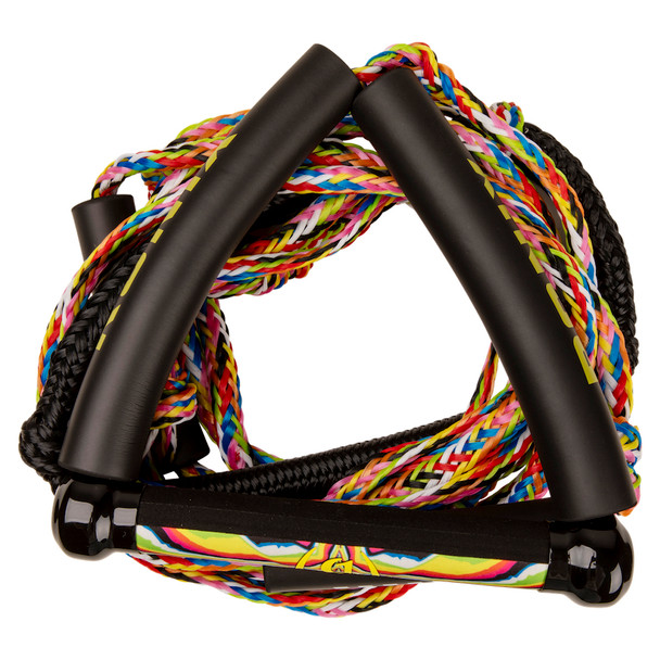 Ronix Prism Bungee Surf Rope with 10" Hide Grip Handle and 25ft 5-Section Rope