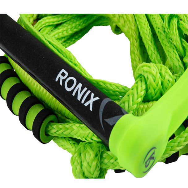 Ronix Silicone Bungee Surf Rope with 11" Hide Grip Handle  and 25ft 4-Section Rope