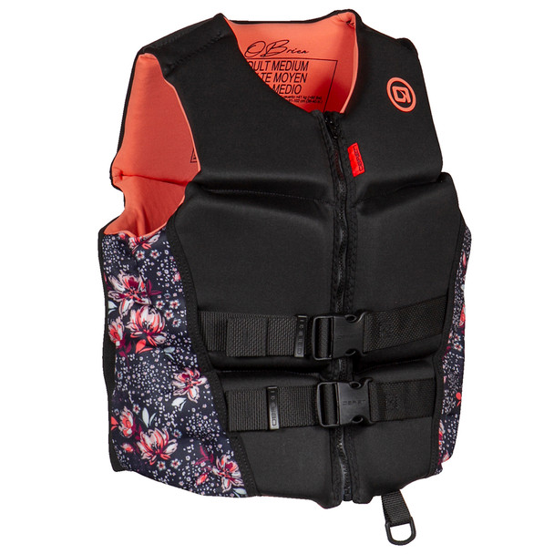 O'Brien Women's Flex V-Back Neo Vest - Coral/Floral
