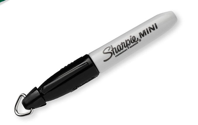 Mini Sharpie Permanent Marker, Fine Point, Black Israeli First Aid