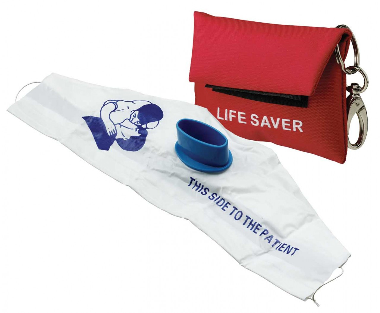 CPR Mask with Key Chain Pouch and Gloves Israeli First Aid