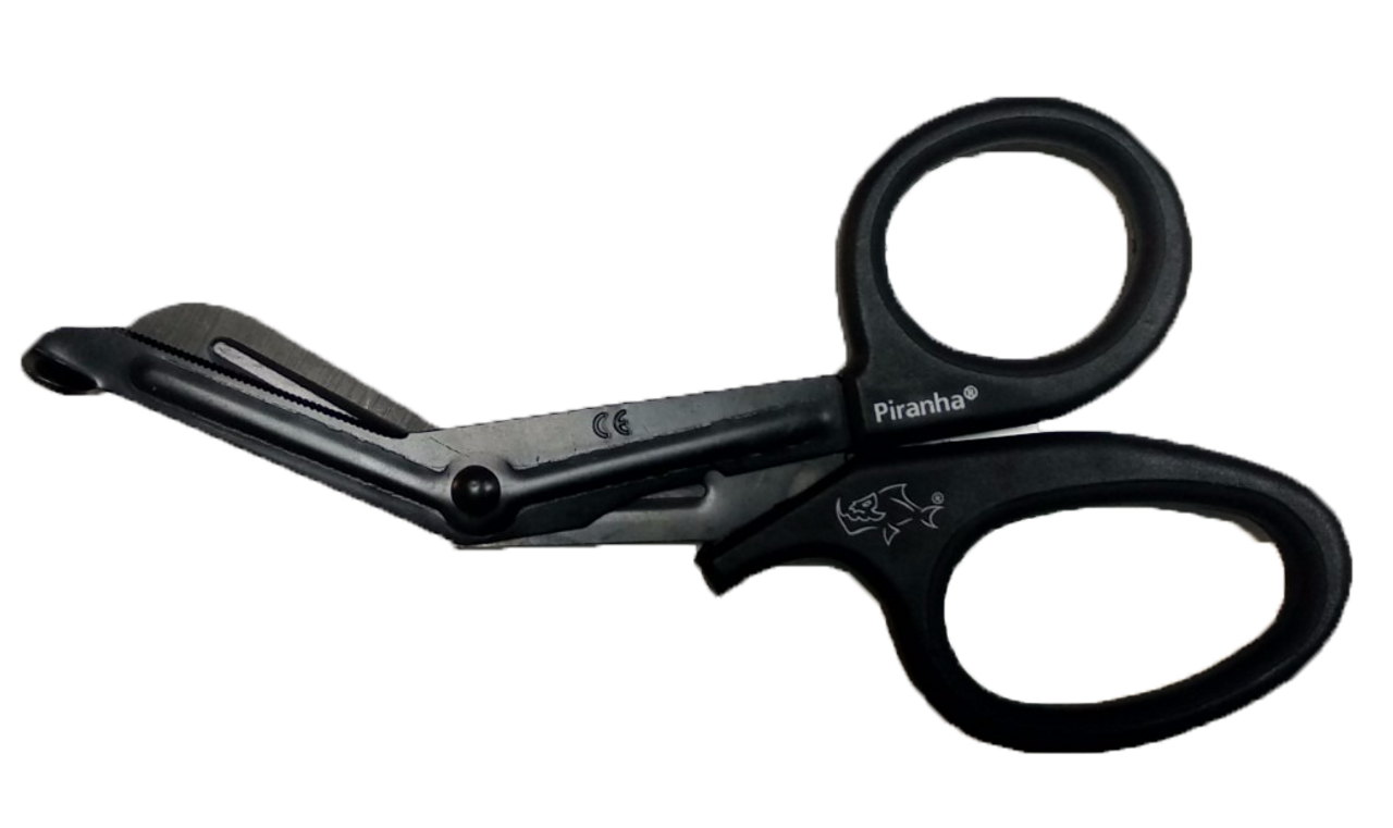 7.25 Piranha Black Tactical Trauma Shears - Israeli First Aid