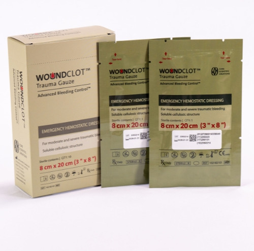 WoundClot™ Pre-Hospital Trauma Gauze (Hemostatic Dressing) - Advanced Bleeding Control CE & FDA Approved