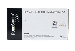 Pureshield Box of 200 Black Nitrile PureShield Powder Free Examination Glove Latex ...