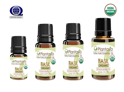 Basil Organic Essential Oil 100% Pure Therapeutic Aromatherapy