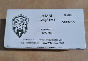 REMANUFACTURED 9MM 124GR TMJ REMANUFACTURED 9MM 124GR TMJ
