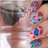 Clear Jelly Stamper Never Ending LoVe! nail stamping plate, available in the USA at www.lanternandwren.com.