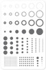 Circles nail stamping plate by Clear Jelly Stamper, available at www.lanternandwren.com.