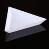 Triangle spill tray for holding glitter, rhinestones and other nail art supplies. Available at www.lanternandwren.com.