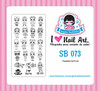 Sugar Bubbles SB073 nail stamping plate. Available at www.lanternandwren.com.