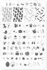 All About Autumn (CjS-88)  Nail Stamping Plate. Available in the USA at www.lanternandwren.com.