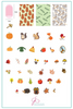 All About Autumn (CjS-88)  Nail Stamping Plate. Available in the USA at www.lanternandwren.com.