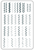 Clear Jelly Stamper Chantel's Chevrons nail stamping plate. Available at www.lanternandwren.com.