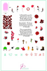 Clear Jelly Stamper Flanders Fields nail stamping plate. Available at www.lanternandwren.com.