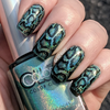 Uber Chic Wild Luxury: Cold Blooded nail stamping plate. Available at www.lanternandwren.com.
