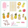 Clear Jelly Stamper Pineapple Pizazz nail stamping plate. Available in the USA at www.lanternandwren.com.
