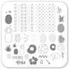 Clear Jelly Stamper Pineapple Pizazz nail stamping plate. Available in the USA at www.lanternandwren.com.