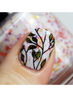 Uber Chic Lovely Leaves 05 Fall nail stamping plate. Available at www.lanternandwren.com.