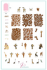 Giraffe nail art plate by Clear Jelly Stamper, available at www.lanternandwren.com.