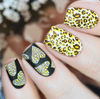 Cheetah nail art plate by Clear Jelly Stamper, available at www.lanternandwren.com.
