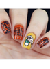 Hello Fall & Pumpkin Spice 02 fall nail stamping plate, available at www.lanternandwren.com.