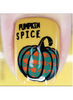 Hello Fall & Pumpkin Spice 02 fall nail stamping plate, available at www.lanternandwren.com.