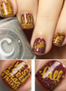 Hello Fall & Pumpkin Spice 02 fall nail stamping plate, available at www.lanternandwren.com.