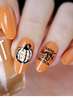 Hello Fall & Pumpkin Spice 02 fall nail stamping plate, available at www.lanternandwren.com.