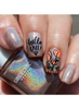 Hello Fall & Pumpkin Spice 02 fall nail stamping plate, available at www.lanternandwren.com.