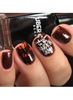 Hello Fall & Pumpkin Spice 02 fall nail stamping plate, available at www.lanternandwren.com.