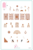 Clear Jelly Stamper Desert Boho nail stamping plate. Available at www.lanternandwren.com.