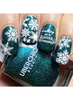 Let It Snow nail stamping plate. Available at www.lanternandwren.com.