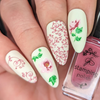 Clear Jelly Stamper Summer Rose nail plate, available at www.lanternandwren.com. 
