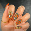 Fleurs en Vitrail nail stamp plate, available at www.lanternandwren.com.
