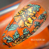 Fleurs en Vitrail nail stamp plate, available at www.lanternandwren.com.