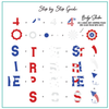 Clear Jelly Stamper Stars & Stripes - Four nail art plate, available at www.lanternandwren.com.