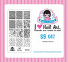 Sugar Bubbles SB047 nail stamping plate.  Available at www.lanternandwren.com.