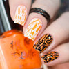 Orange You Excited neon orange Hit the Bottle stamping polish. Get it in the USA at www.lanternandwren.com.