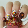 Clear Jelly Stamper Thanksgiving nail stamping plate, available in the USA at www.lanternandwren.com. Mani by @jodies.nailz.