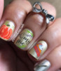 Clear Jelly Stamper Thanksgiving nail stamping plate, available in the USA at www.lanternandwren.com. Mani by @polish.me.cute.