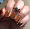 Clear Jelly Stamper Thanksgiving nail stamping plate, available in the USA at www.lanternandwren.com. Mani by @polish.me.cute.