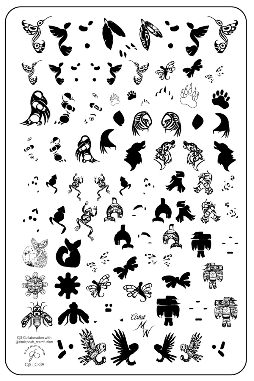 6 STICKERS DOUBLE FACE PRESS ON NKF - Nail Kit Formations