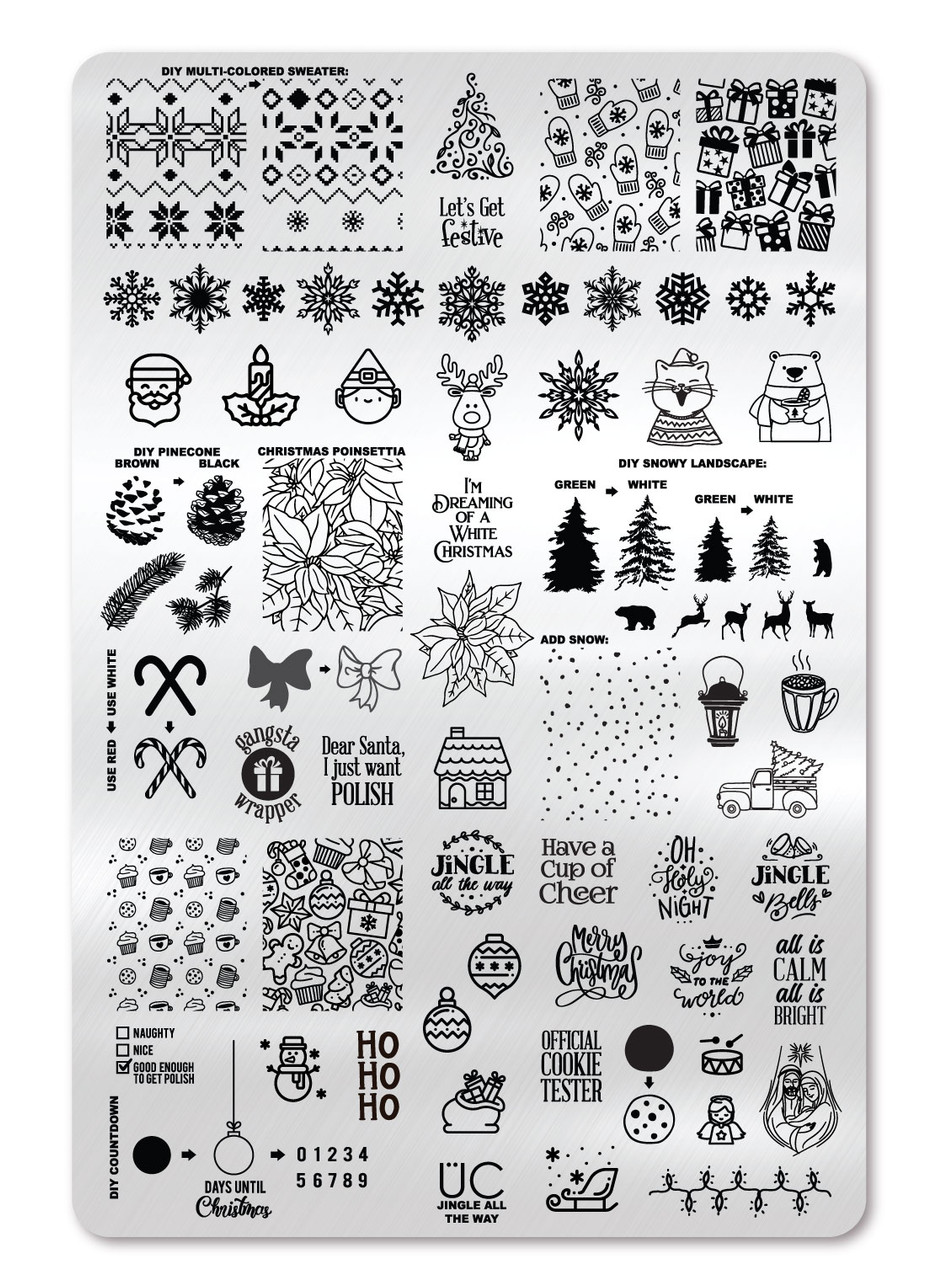 Holiday Jingle - UberChic Christmas Nail Stamping Plate