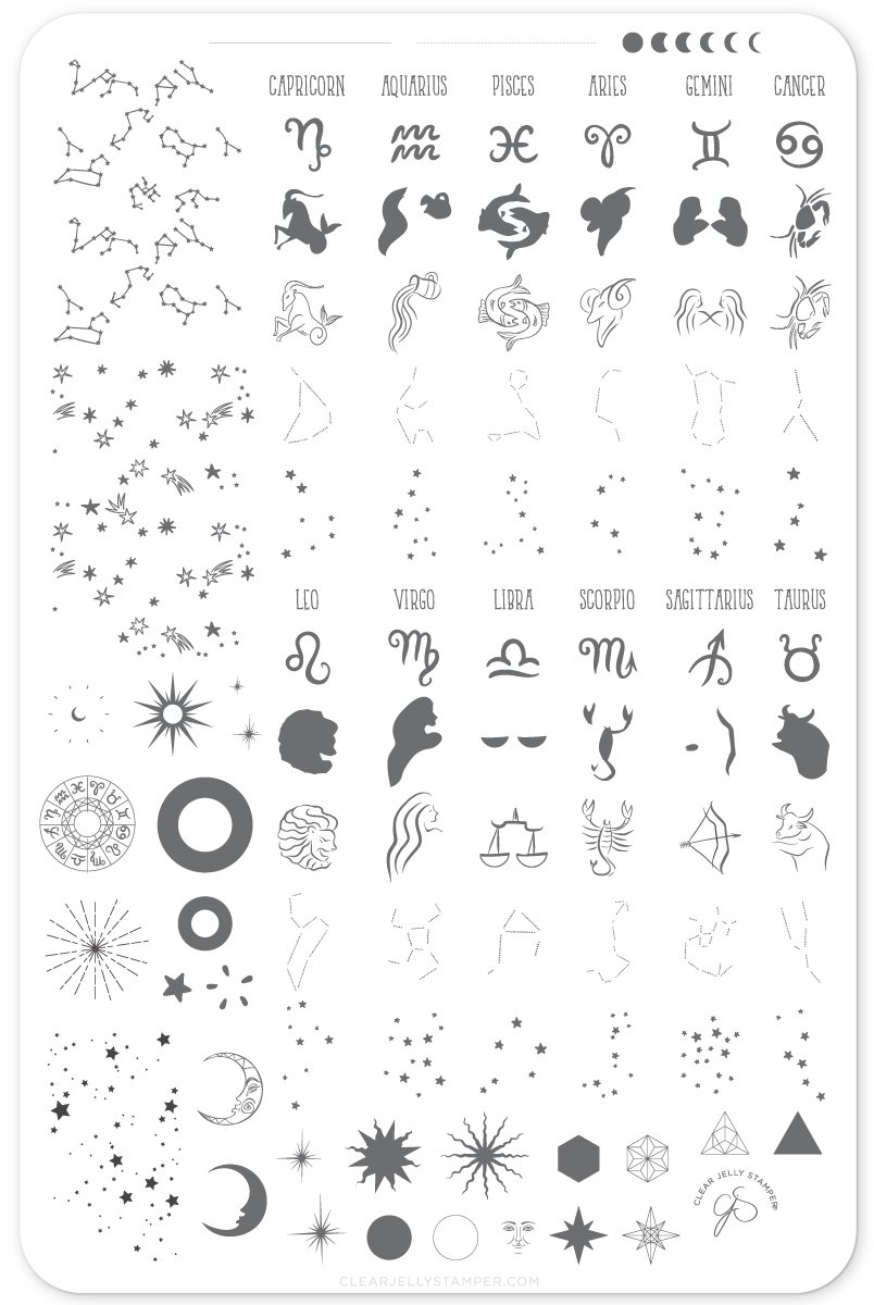 What's your sign? zodiac nail stamping plate. Available in ...