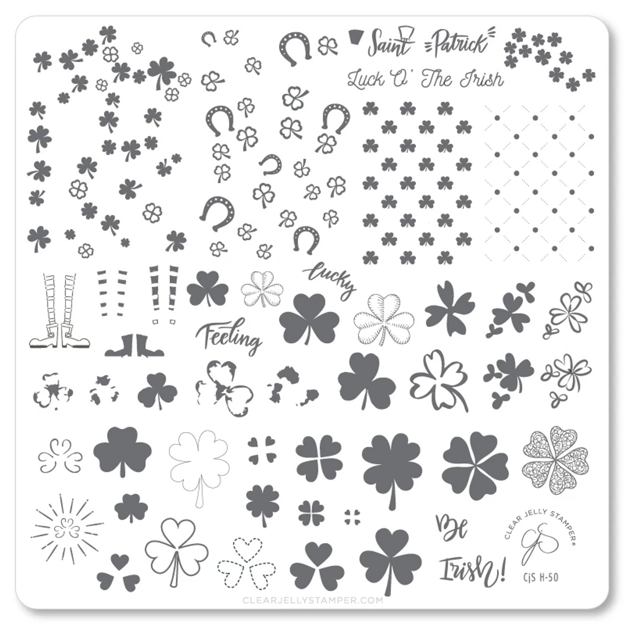 Feeling Lucky? (CjS H-50) - Nail Stamping Plate