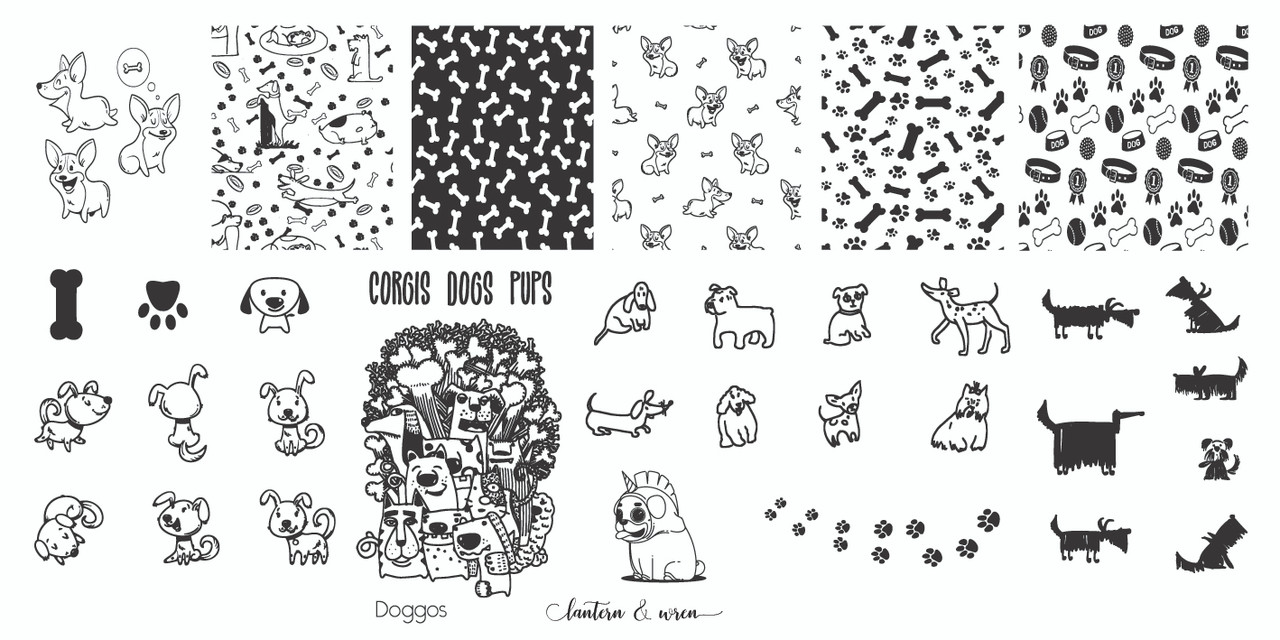 Fuzzy & Ferocious: Dog People/Canine Lover (m143) - Nail Stamping Plate