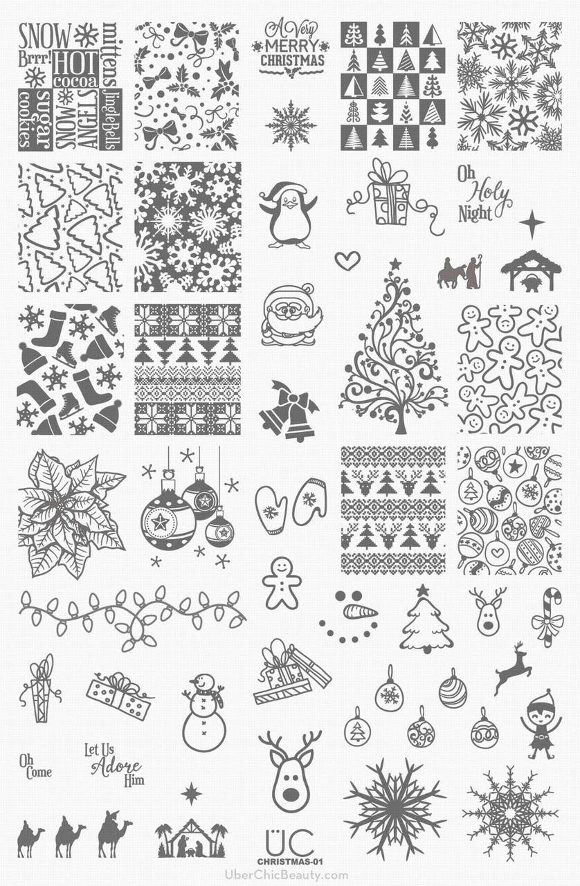 Nail Stamping Plate, DANNEASY 6 Pieces Nail Stamp Kit Nail Stencils Manicure  Template With Nail Stamper,