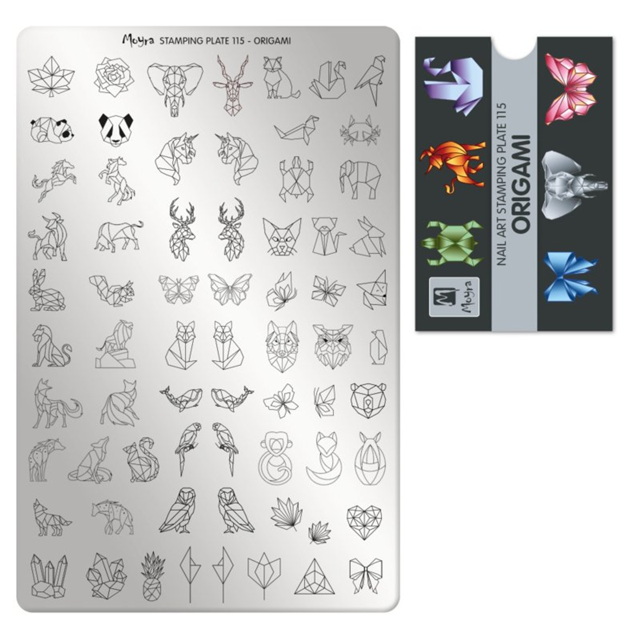 moyra 115 origami nail stamping plate available at www lanternandwren com